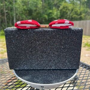 Kate Spade Minnie Mouse Glitter Clasp Clutch